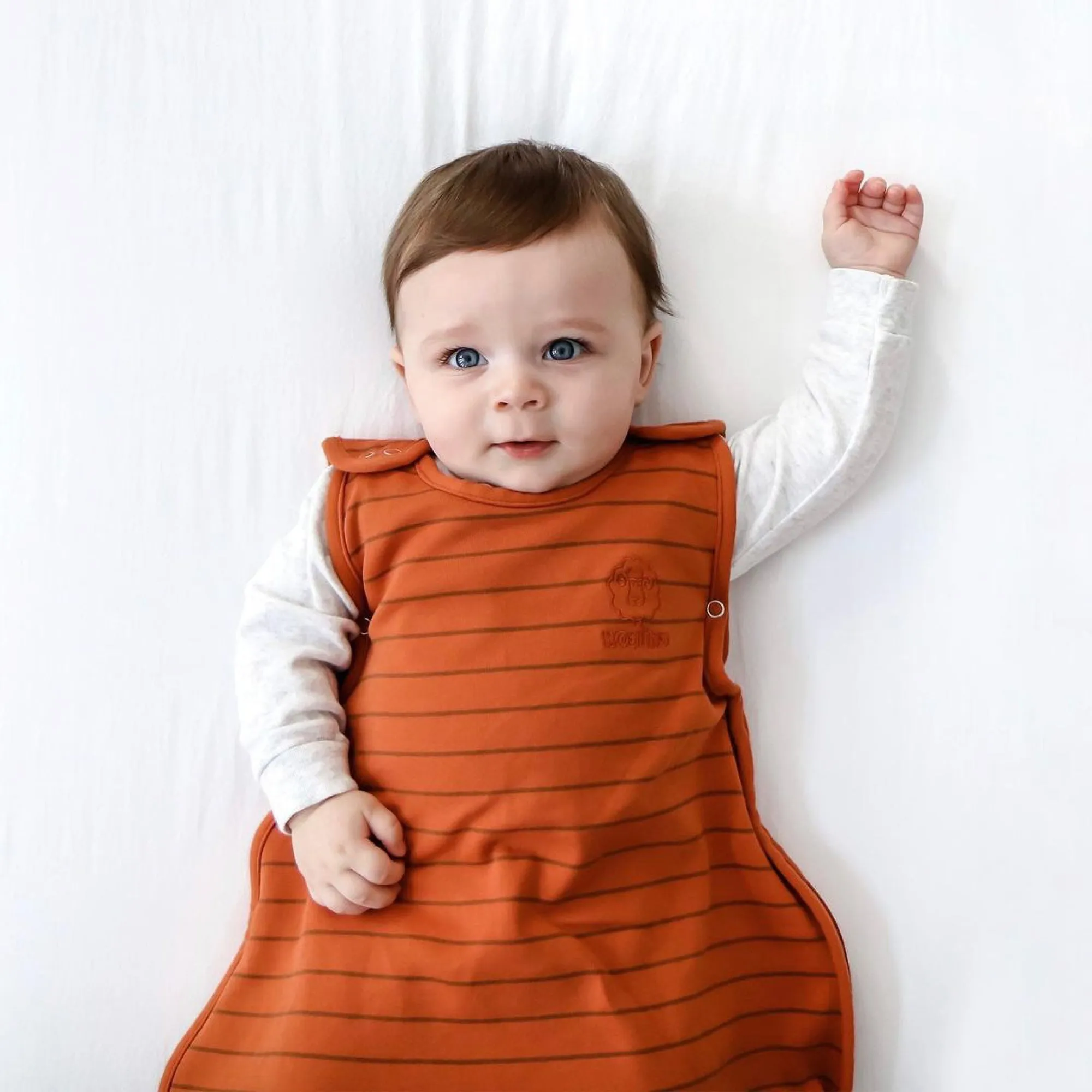4 Season Ultimate Baby Sleep Bag, Merino Wool & Organic Cotton, 2 Months - 2 Years, Terracotta